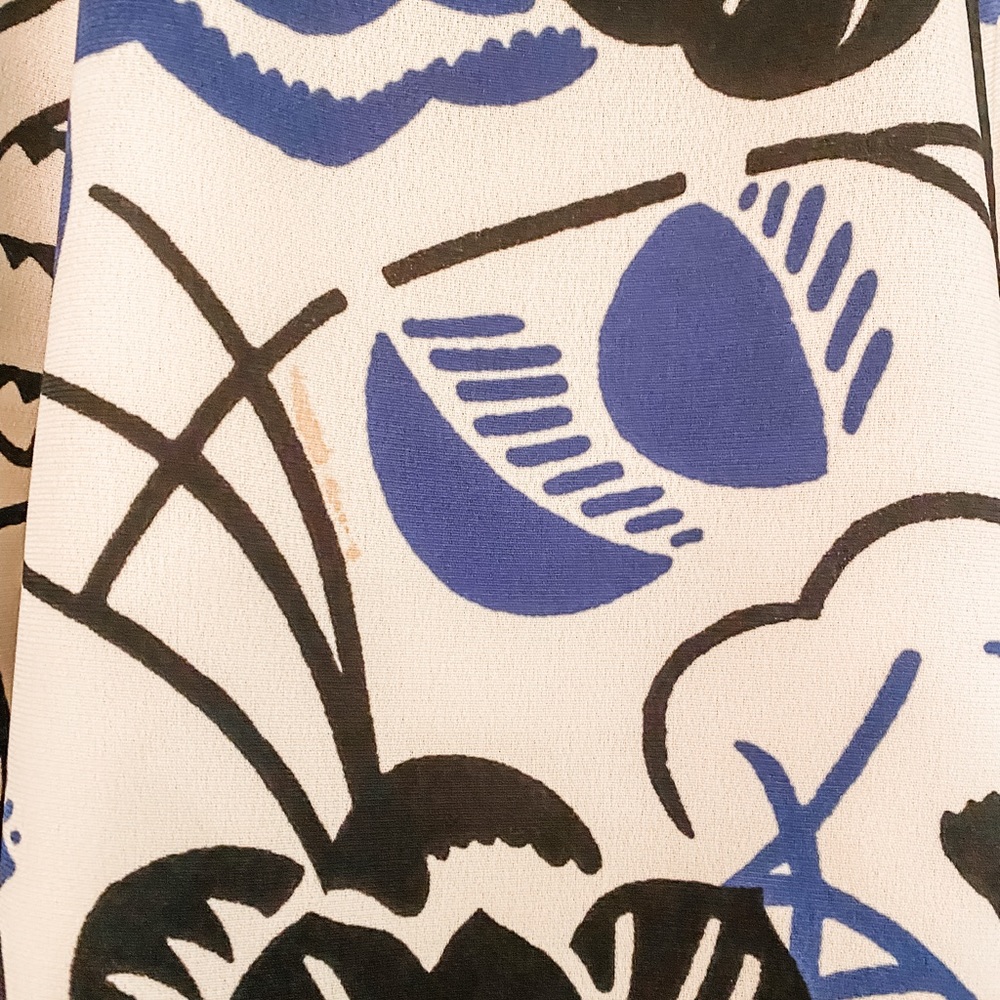 Vanessa Virginia ANTHROPOLOGIE Blue, black, and ivory flared sheath dress - Picture 3 of 8